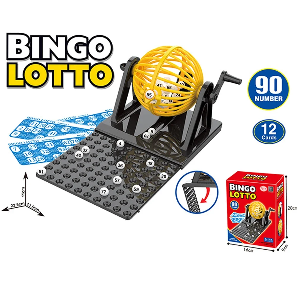Party Props Bingo Chips Toys Bingo Game Set Lottery Machine Mini Chips Adault Toys Pretend Play Party Bingo Game Machine