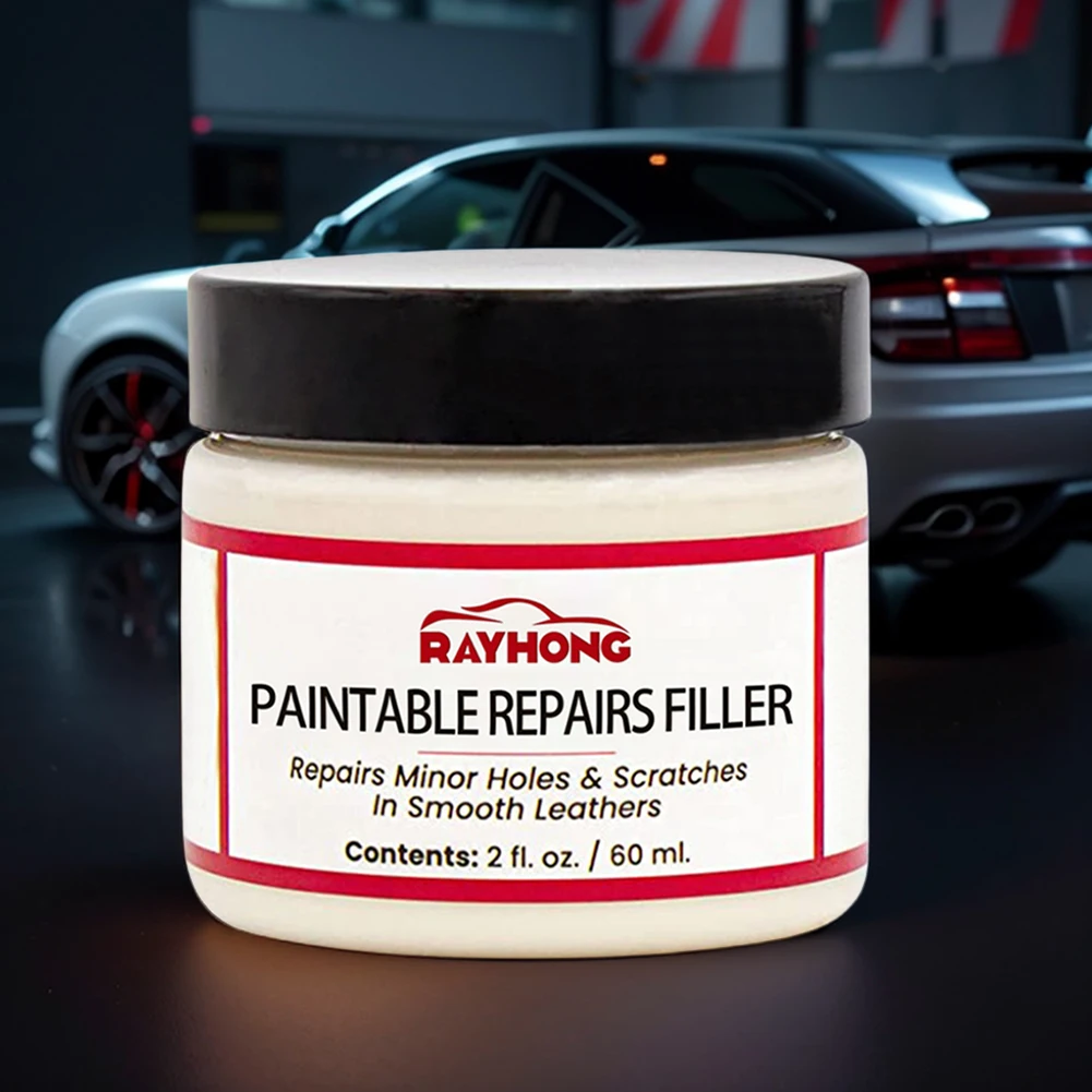 60ml Leather Filler Repair Compound Leather Restoration Cream Car Leather Conditioner Cleaner Tears Crack Burns Holes Filler