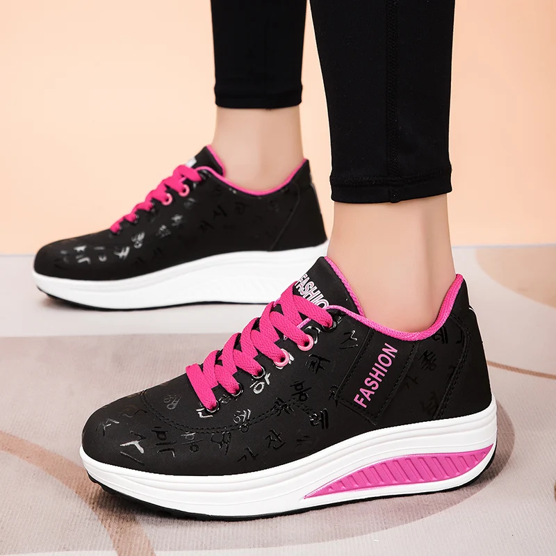 Women Sneakers Fashion Women Vulcanized Shoes High Quality Flats Shoes for Women Walking Platform Plus Size Zapatillas Mujer