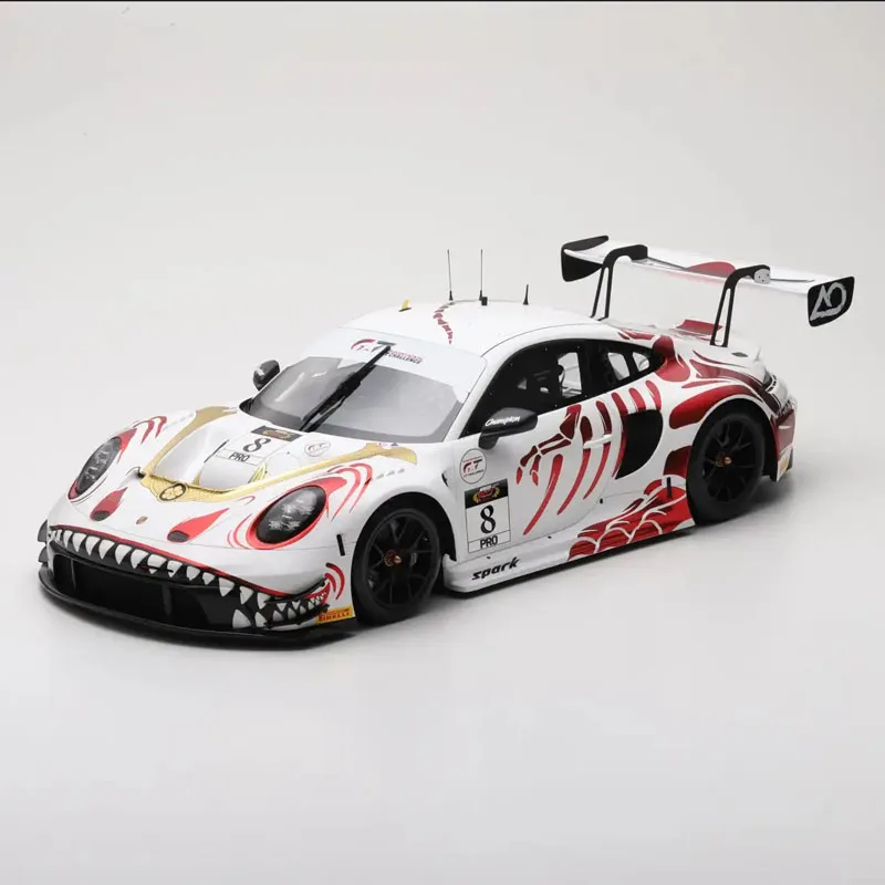 Pre-Sale Spark 1:64 911 Gt3 R Ao Racing Ryu Samurai Dragon Suzuka 1000km Winner Racing Car Diecast Model Collectible Toy Gifts