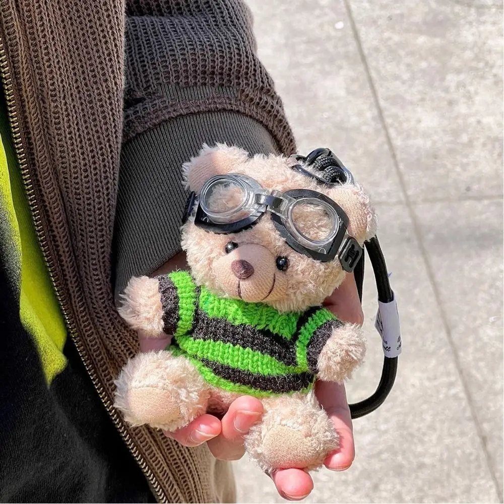 Car Key Chain Key Chain Pilot Bear Keychain Stuffed Animal Bag Pendant Key Ring Plushies Cartoon Women Girls