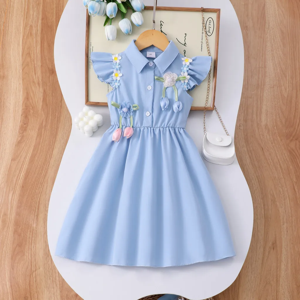 Blue Floral Kids Gi… - image