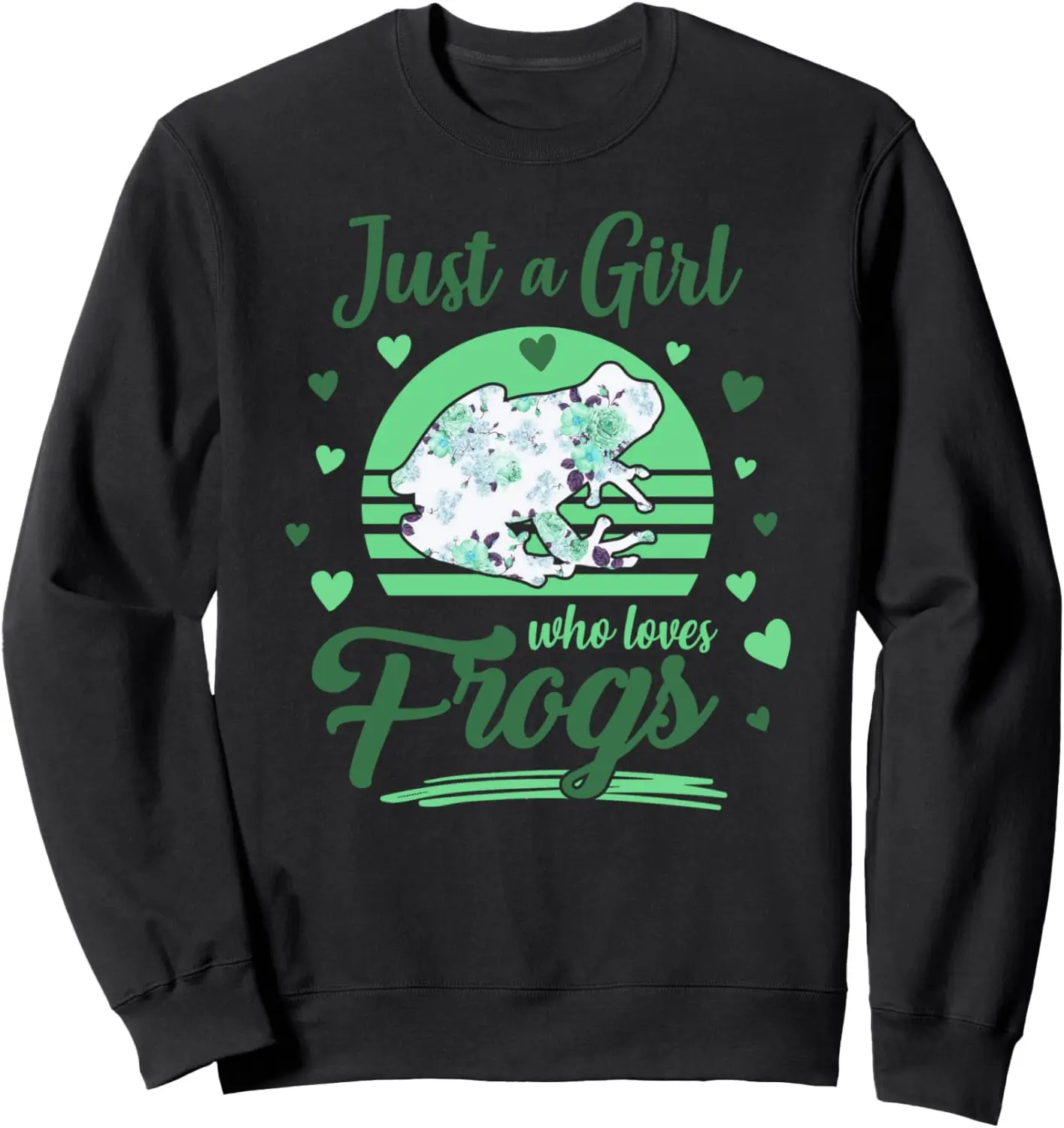 JUST A GIATV WHO LOVES FROGS Sweat-shirt pour femme, amoureux des grenouilles, crapaud, propriétaire d'animal de compagnie