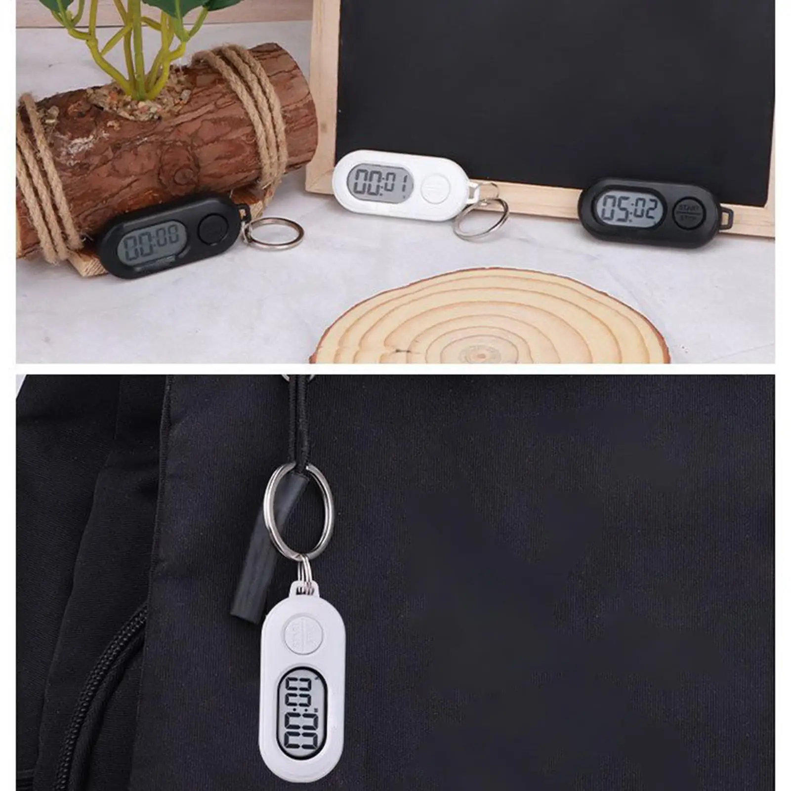 

Sports Small Stop Timer Keychain Portable LCD Screen Digital Clock Lightweight Countdown Accessories for Athletes, Teachers