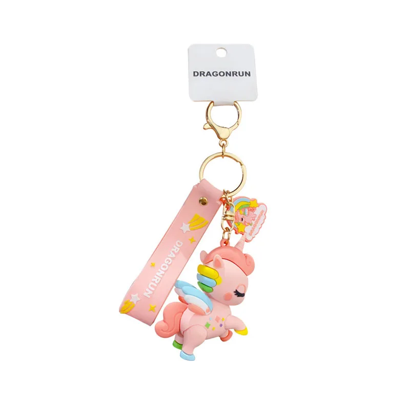 Cute Cartoon Original Unicorn Keychain Adorable Beautifu Key Chain Bag Pendant Car Key Ring Creative Gifts For Children