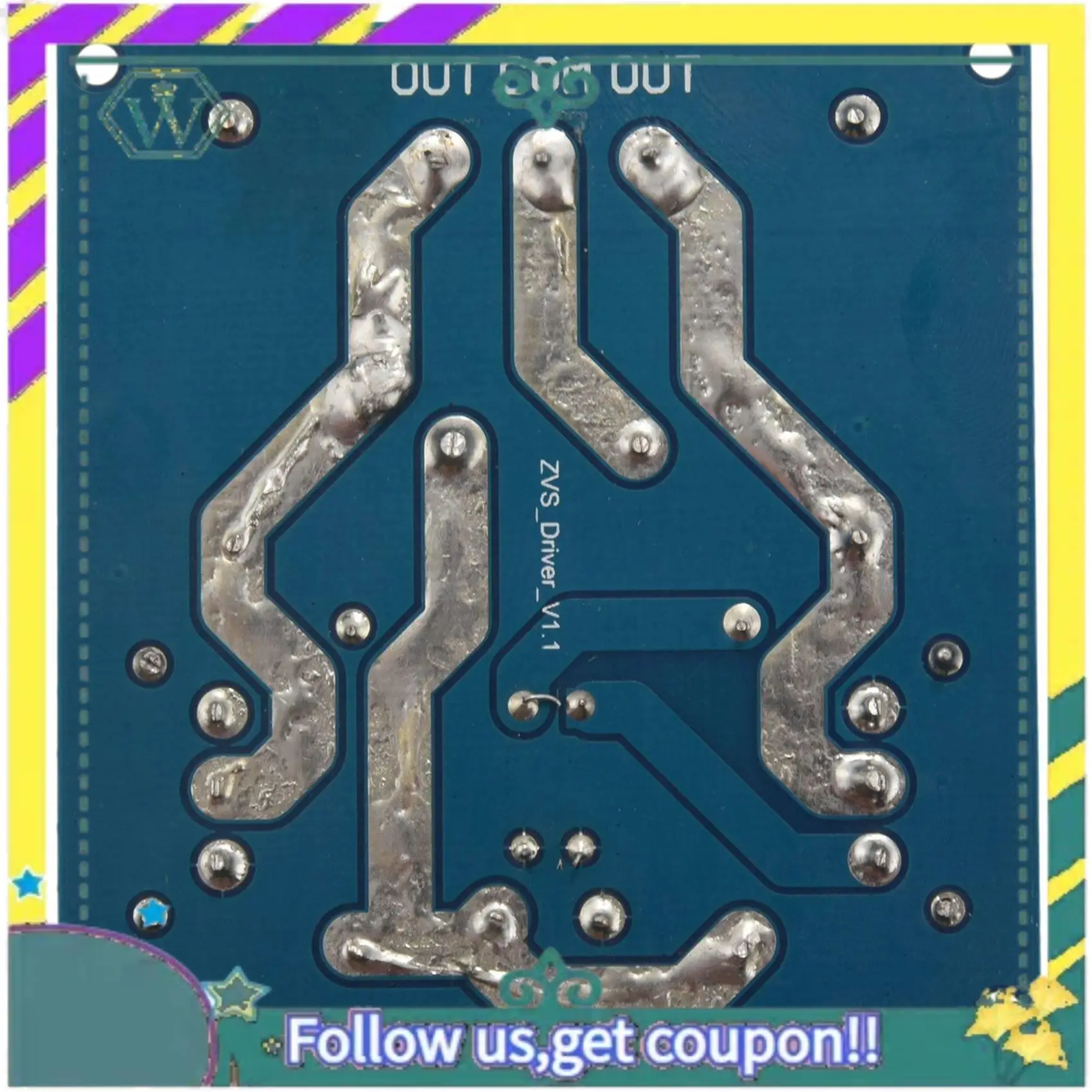 

NEW ZVS Driver Board ZVS Induction Heating Circuit DC12-30V Zero Voltage Switch Power Supply Driver Board