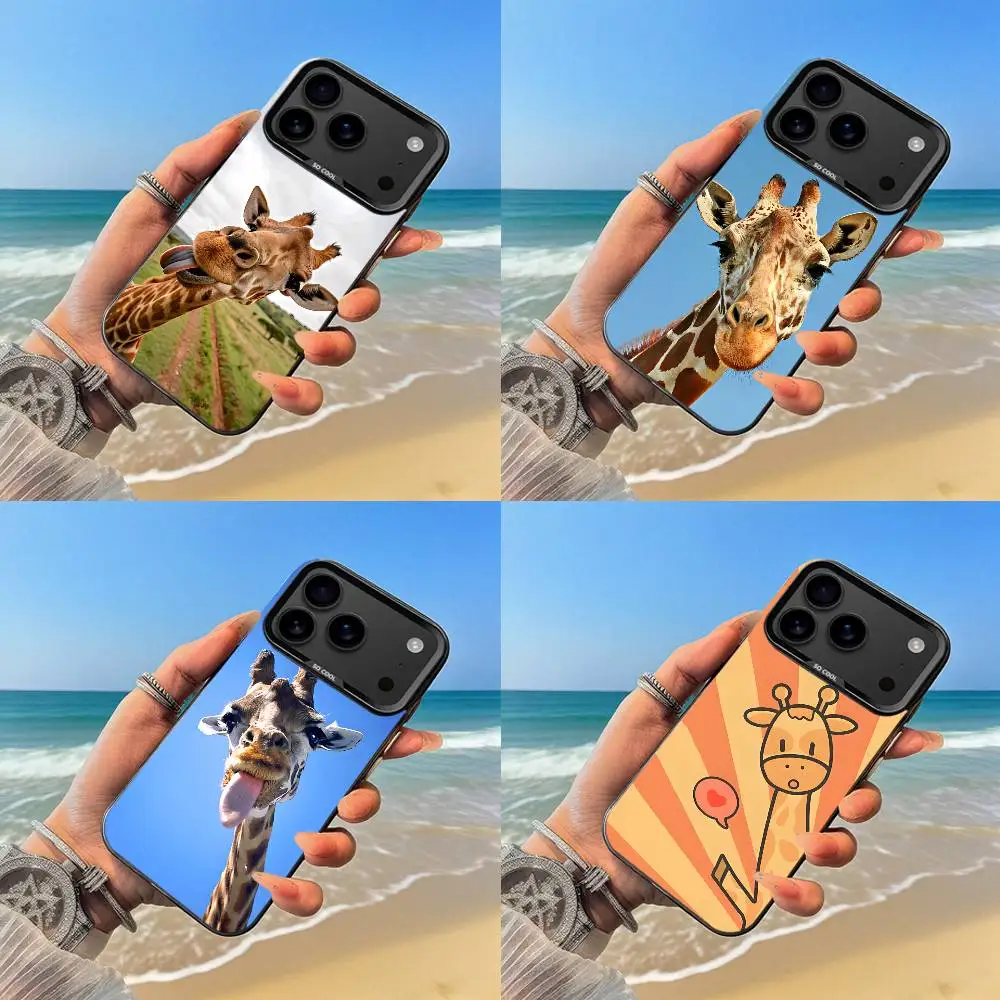 

Giraffes Cute Animal Phone Case Black case for iPhone17,16,15,14,13,12,Pro,Max,Plus,E,SE4,Air,Mini