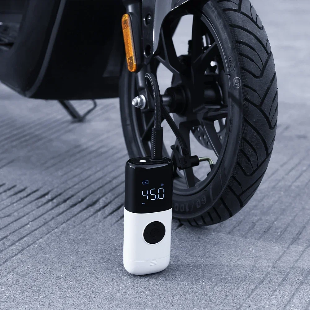 

Электрический беспроводной автомобильный насос для накачивания 2200 мАч Портативный манометр для шин для автомобиля и велосипеда - функция предустановления для простого использования