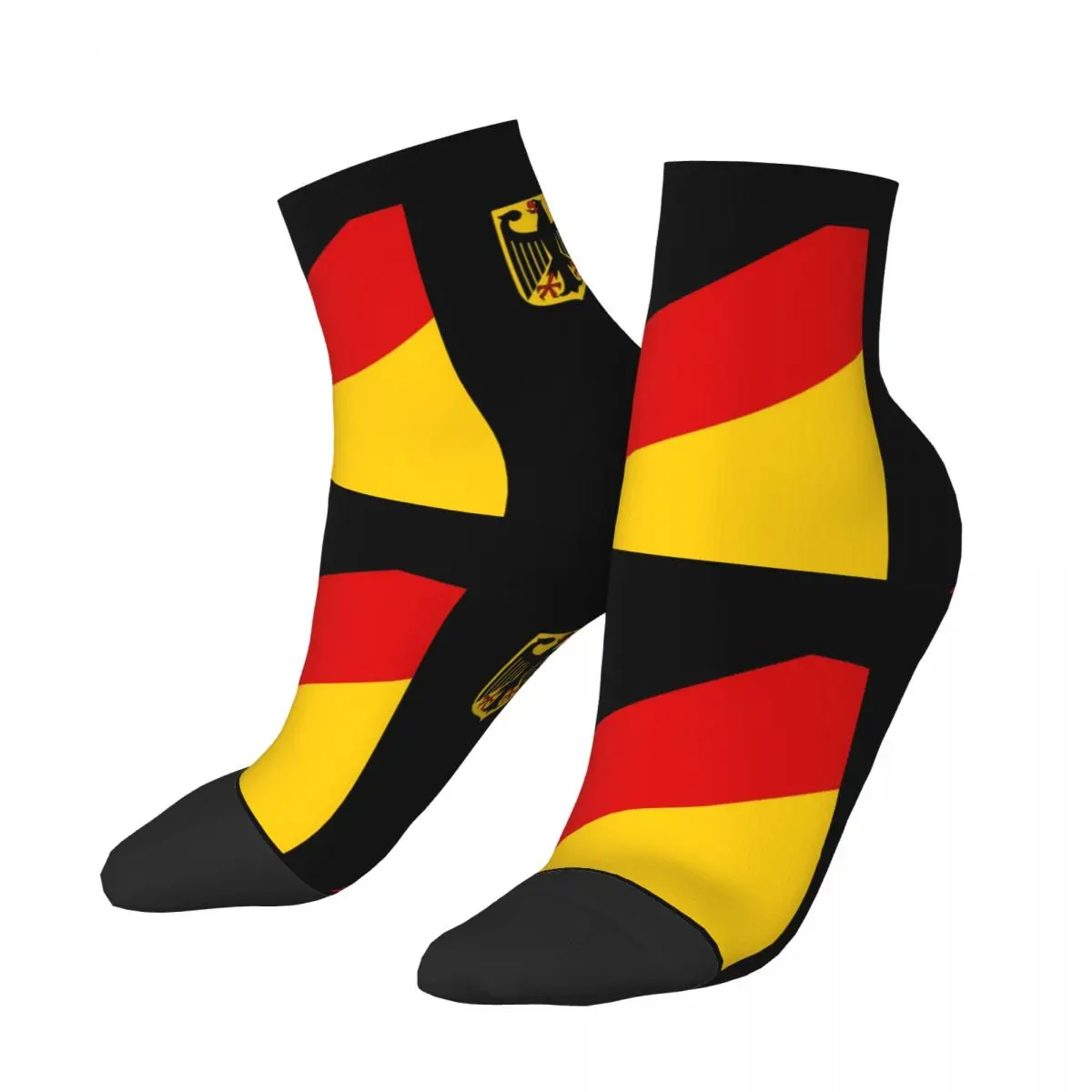 German Flag Men's Crew Socks Unisex Cool Coat of Arms of Germany Spring Summer Autumn Winter Dress Socks