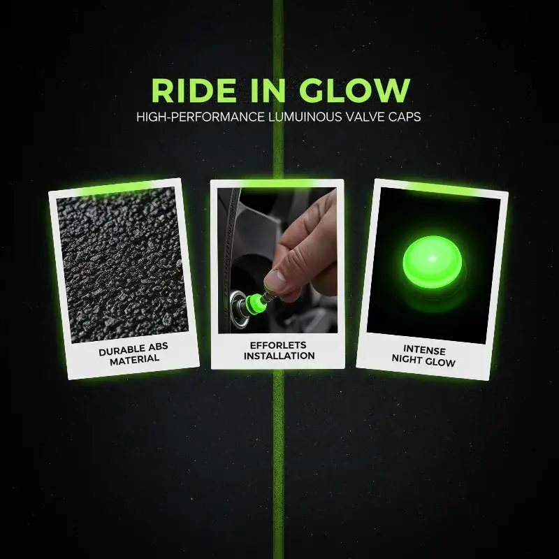 Glow In The Dark Tire Valve Caps Dustproof Easy Install Multicolor Fit for Cars Motorcycles Mountain Bikes view 6