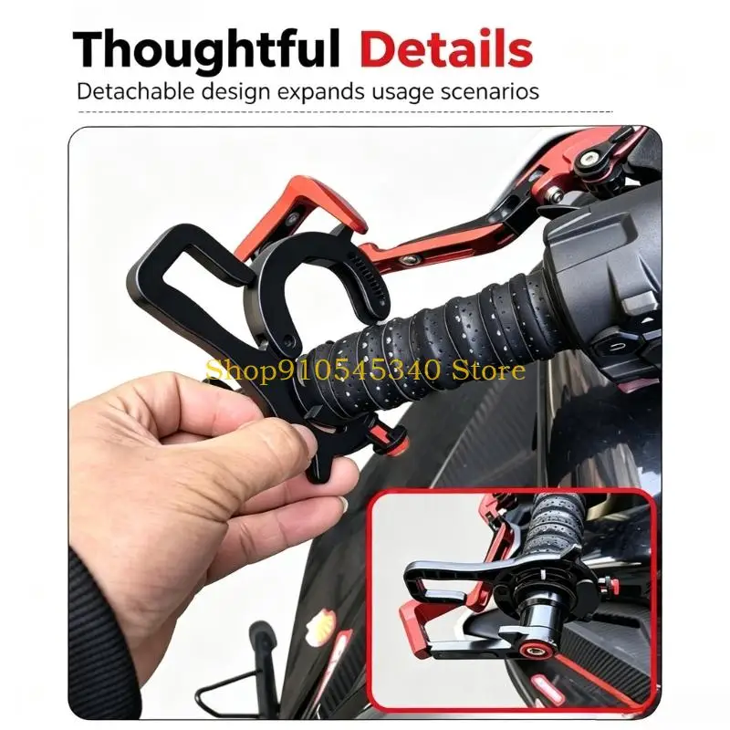 U2JA Throttle Cruise Control Clip On Grip Comfort Clamp for Motorcycles, ABS Support Aid with Textured Contact for Daily Travel,
