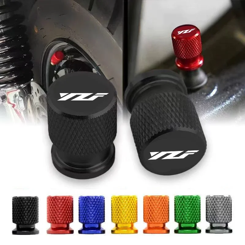 Para yamaha yzf r3 r25 r6 r1 r125 250 2 pçs tampa da válvula do pneu da motocicleta de alumínio à prova de poeira universal