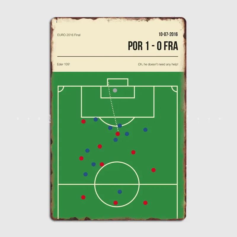 Eder scored the победителем для Португалии против Франции Ретро Металлический Плакат Вывеска Клуб Настенный Декор Оловянная Комната Декор Домашний Декор
