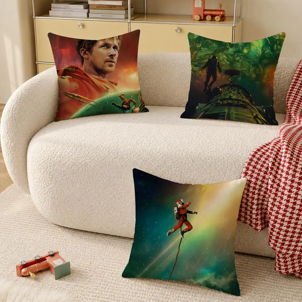 Movie P-Project Hail Mary Cushion Cover Wrinkle-Resistant Short Plush Cushion Covers Breathable Machine-Washable