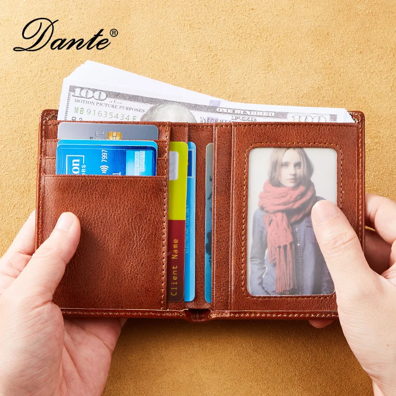 Neue Retro männer Brieftasche Aus Echtem Leder Peeling Farbe Anti Diebstahl Karte Halter Ultra Dünne Top Schicht Rindsleder