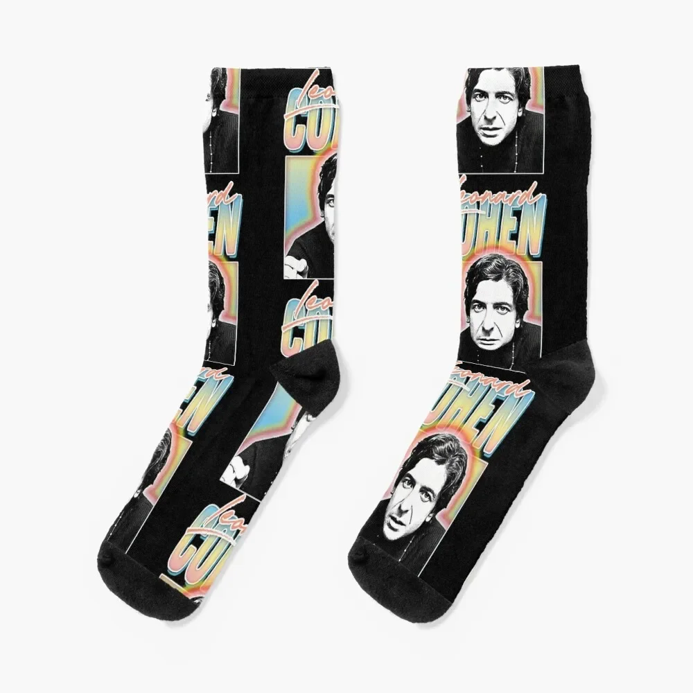 

Leonard Cohen Retro Fan Socks christmas gift gym Mens Socks Women's