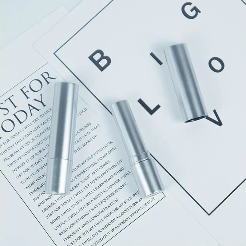 1 Uds. Envases vacíos de 3,5g de tubo de lápiz labial dorado y plateado mate, envases de bálsamo labial, envases cosméticos, embalaje, pegamento en barra, botella de lápiz labial