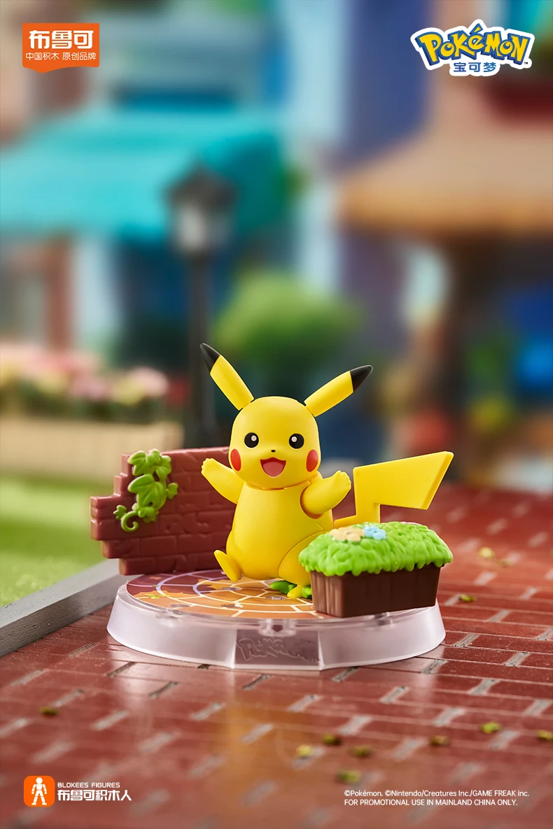 BLOKEES Original POKEMON Building Blocks Pikachu Charmander Psyduck Sprigatito Eevee Lucario Pokémon Action Figure Toys Gift image 4
