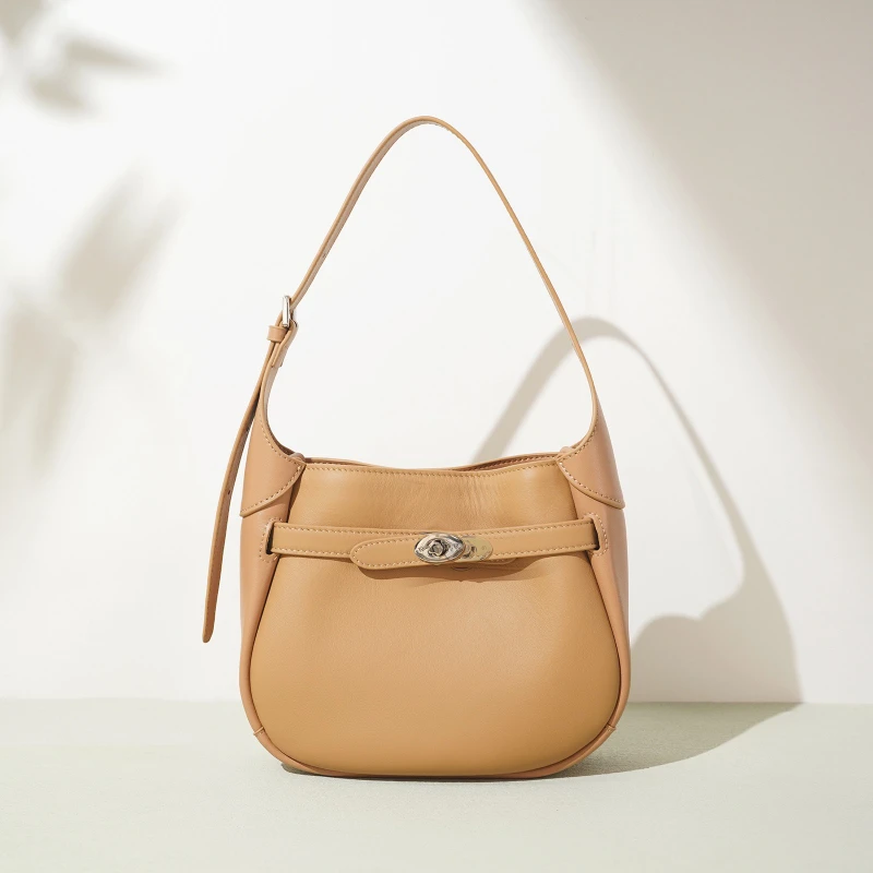 

2025 Summer Women Niche Design Elegant Shoulder Bag Fashionable High-end Bucket Handbag Female Luxury Commuting Crossbody Bag