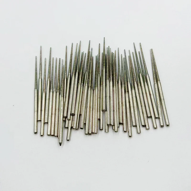100PC 3mm Shank Grinding Rods Mini Drill Diamond Grinding Head Bur Needle Engraving Carving Polishing Glass Jade Stone Drill Bit