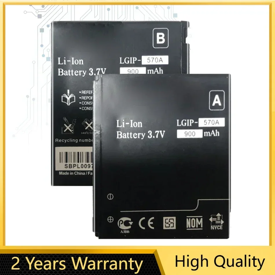 LGIP-570A,900mAh Mobile Phone Battery For LG KC550 KC780 KF700 KP500 KX500 KC560 KV500 Bateria