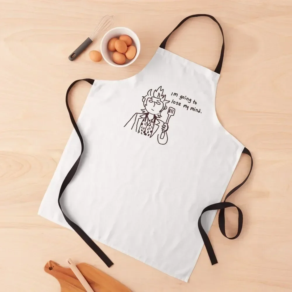 

hes ready for dinner Apron painting household woman Kitchen Man Apron