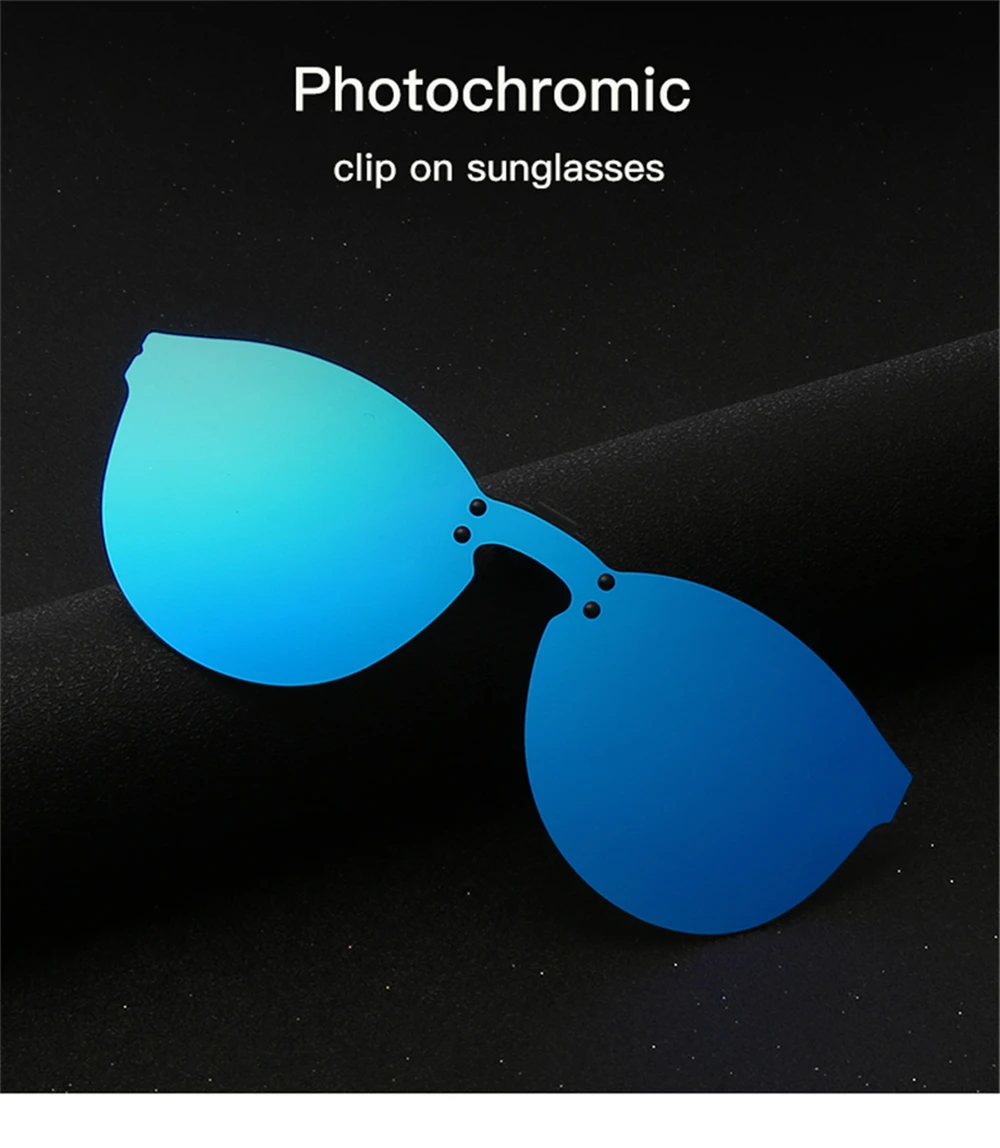 VIVIBEE Red Fishing Flip Up Clip On Polarisierte Sonnenbrille Herren UV400 High Definition Nachtsicht-Fahrlinse – Detail 1