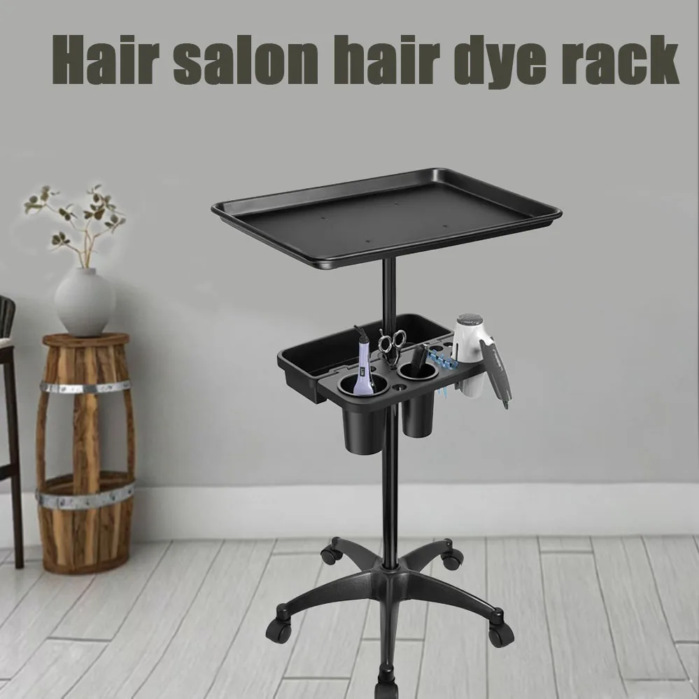 

Multipurpose new double-layer tray barber shop hair salon tool cart movable adjustment cart