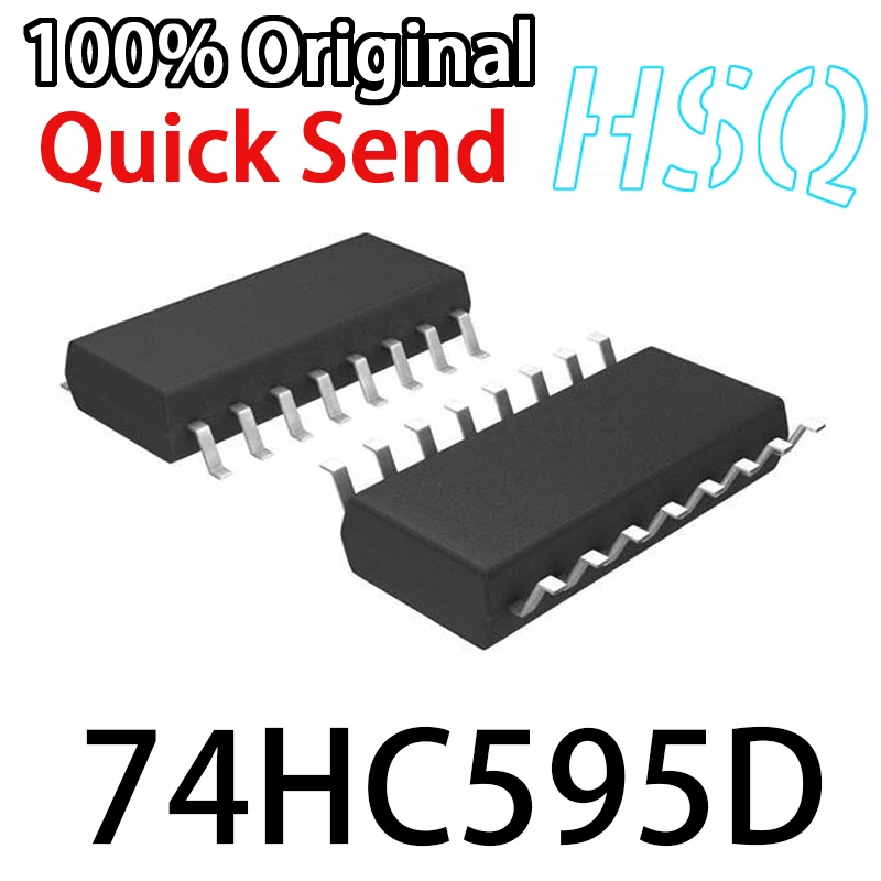 

10PCS 74HC595D 74HC595 Patch SOP-16 8-bit Serial Register New Original