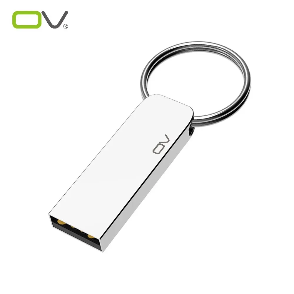

OV Original Portable Metal USB2.0 Flash Memory Drive 8GB 16GB 32GB 64GB Pendrive USB Stick Mini U Disk On Keys Ring UDP Package
