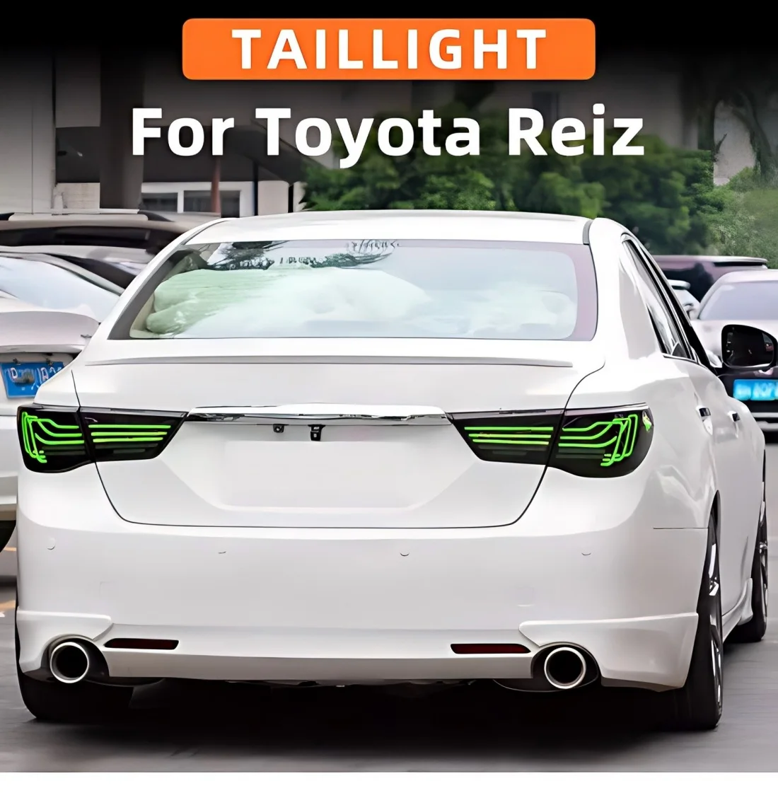 LED RGB Tail Lights for Toyota Reiz Mark X 2010-2012 /2013-2017 with Startup Rear Lamp Brake Turn Signal Light