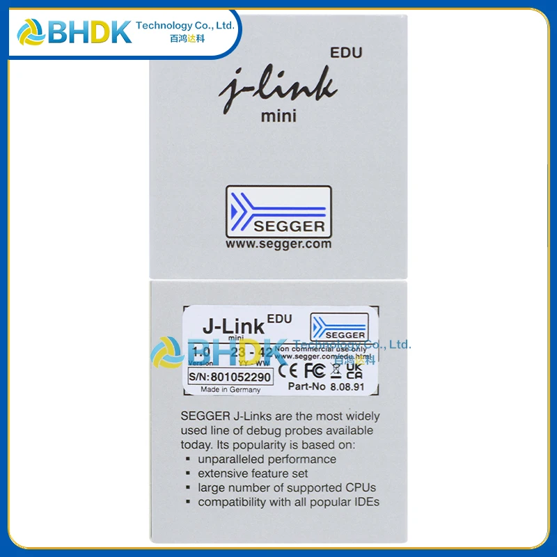 For J-Link EDU mini SEGGER USB SWD JTAG Debug Probe For ARM RISC-V MCU Educational Debug Programmer