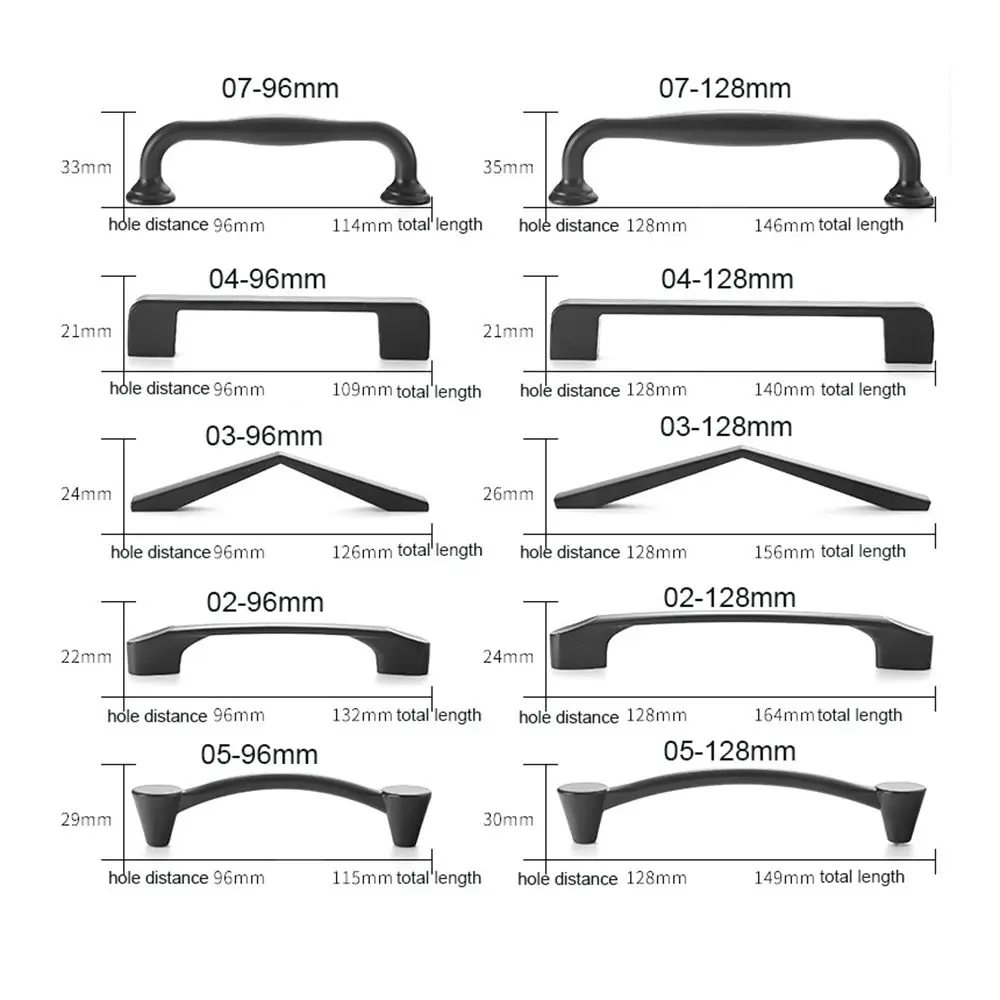 나사가있는 알루미늄 합금 주방 홈 개선 옷장 가구 하드웨어 서랍 캐비닛 핸들 찬장 손잡이를 당깁니다.