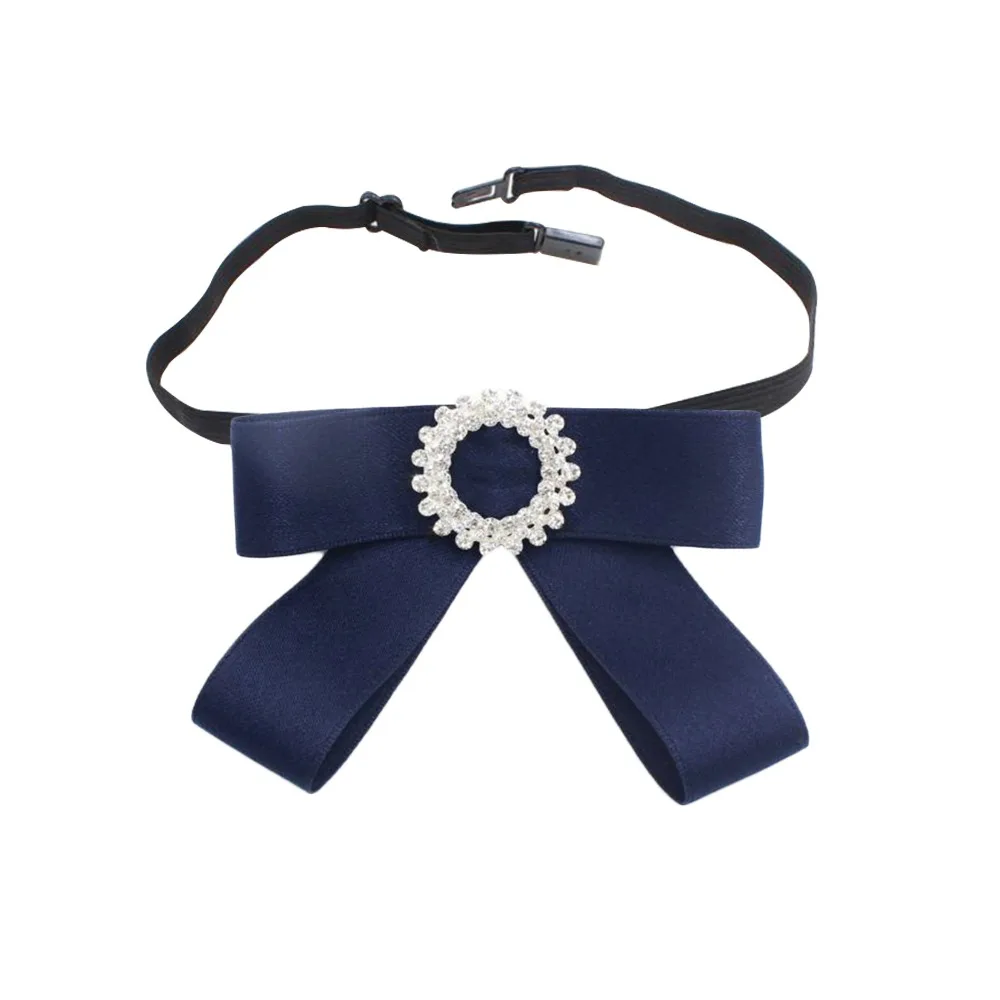 

Fashion Alloy Bow Tie Rhinestone Jewelry Accessories Bowknot Brooches Neck Decoration Necktie for Groom Formal Suit