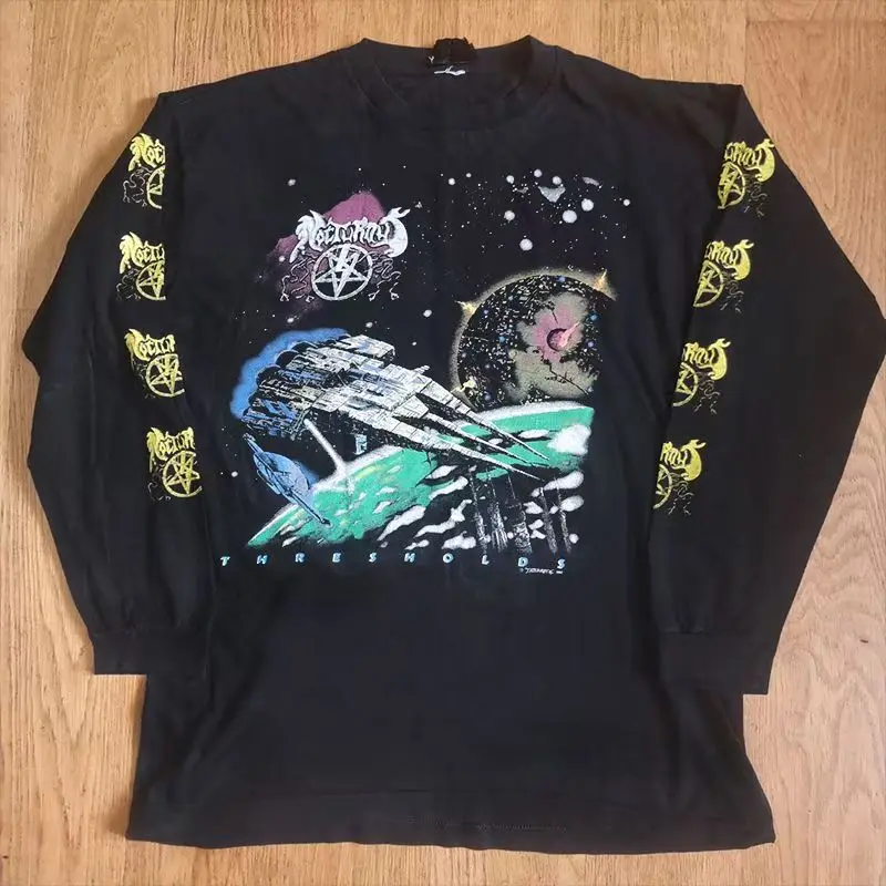 

Vintage Men T-shirt Casual Harajuku Y2k Tops Hip Hop Street Rock Long Sleeves T Shirt Oversize Cotton Tee Streetwear Clothing