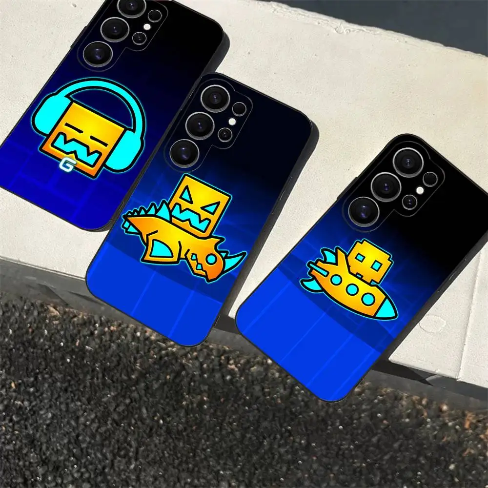 Game G-Geometry-Dash-S Phone Case For Samsung S 24 fe 25 Ultra plus 20 lite 21 30 22 23 24 22 Ultra 5G Fundas