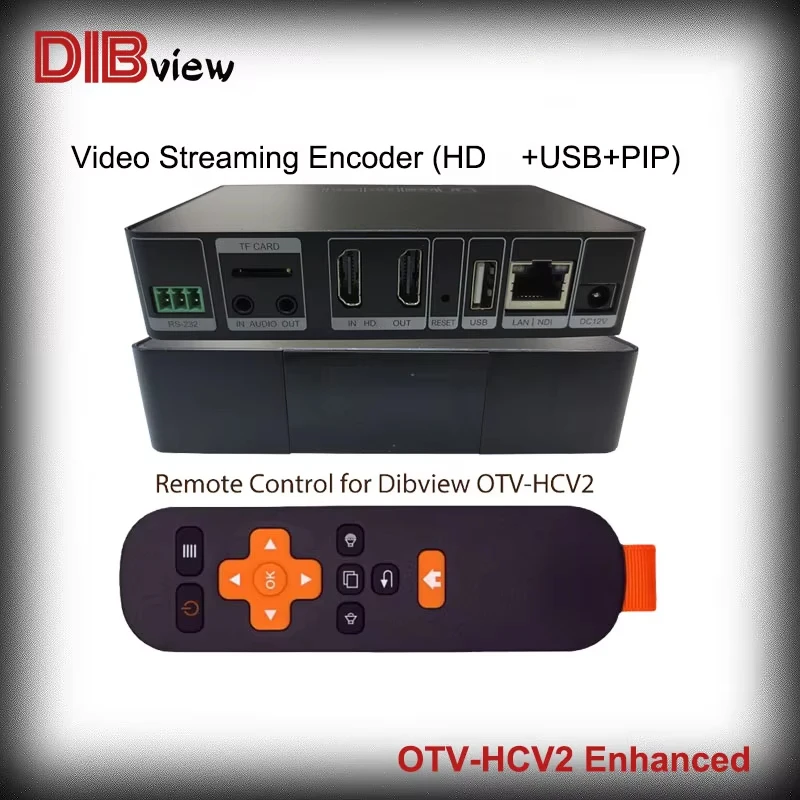 OTV-HCV2 Enhanced H.265 H.264 HD In Output USB IPTV Streaming SRT HLS UDP RTMPS NDI HX Encoder Decoder With PIP function