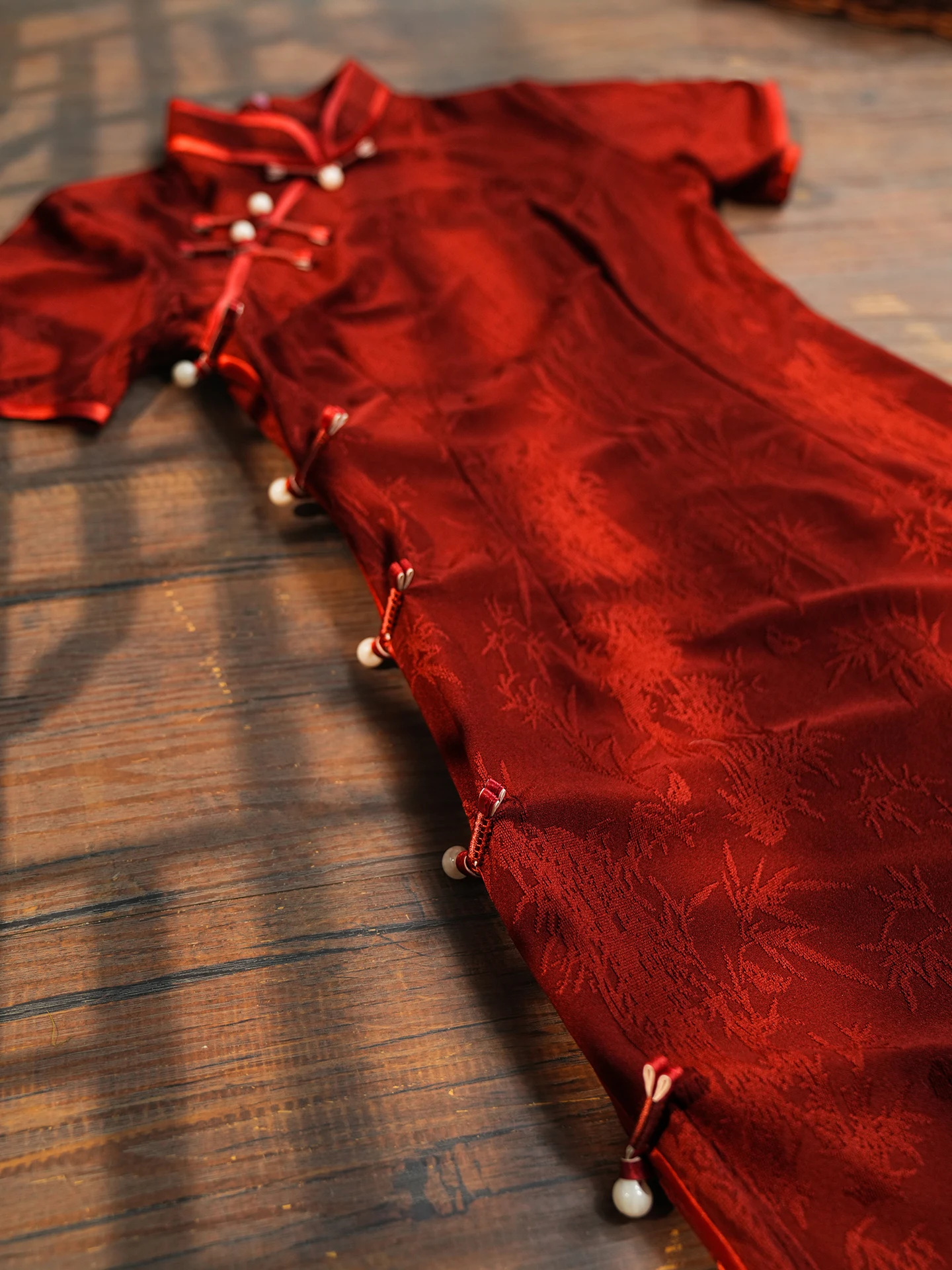 

Red Improved Qipao SuCheng Diary Brand New Chinese Style Engagement Ceremony Slimming Summer Thin Women's Wine Serv...