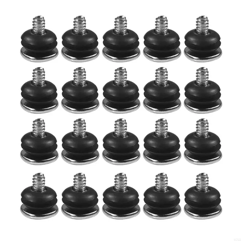 97QA 20pcs Computer for Case Shockproof Screws + Shock Absorption Rubber Gaskets for 3.5-inch HDD Hard Disk Damping Screw Set