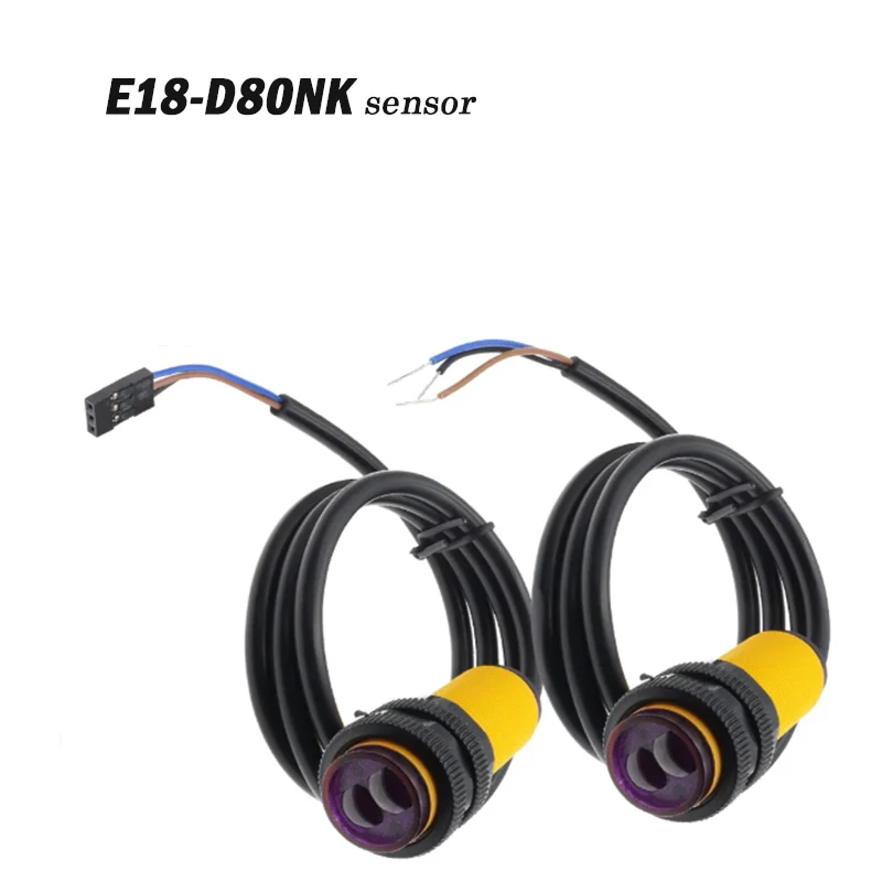 E18-D80NK infrared obstacle avoidance sensor proximity switch intelligent car 3-80cm with DuPont head with bracket