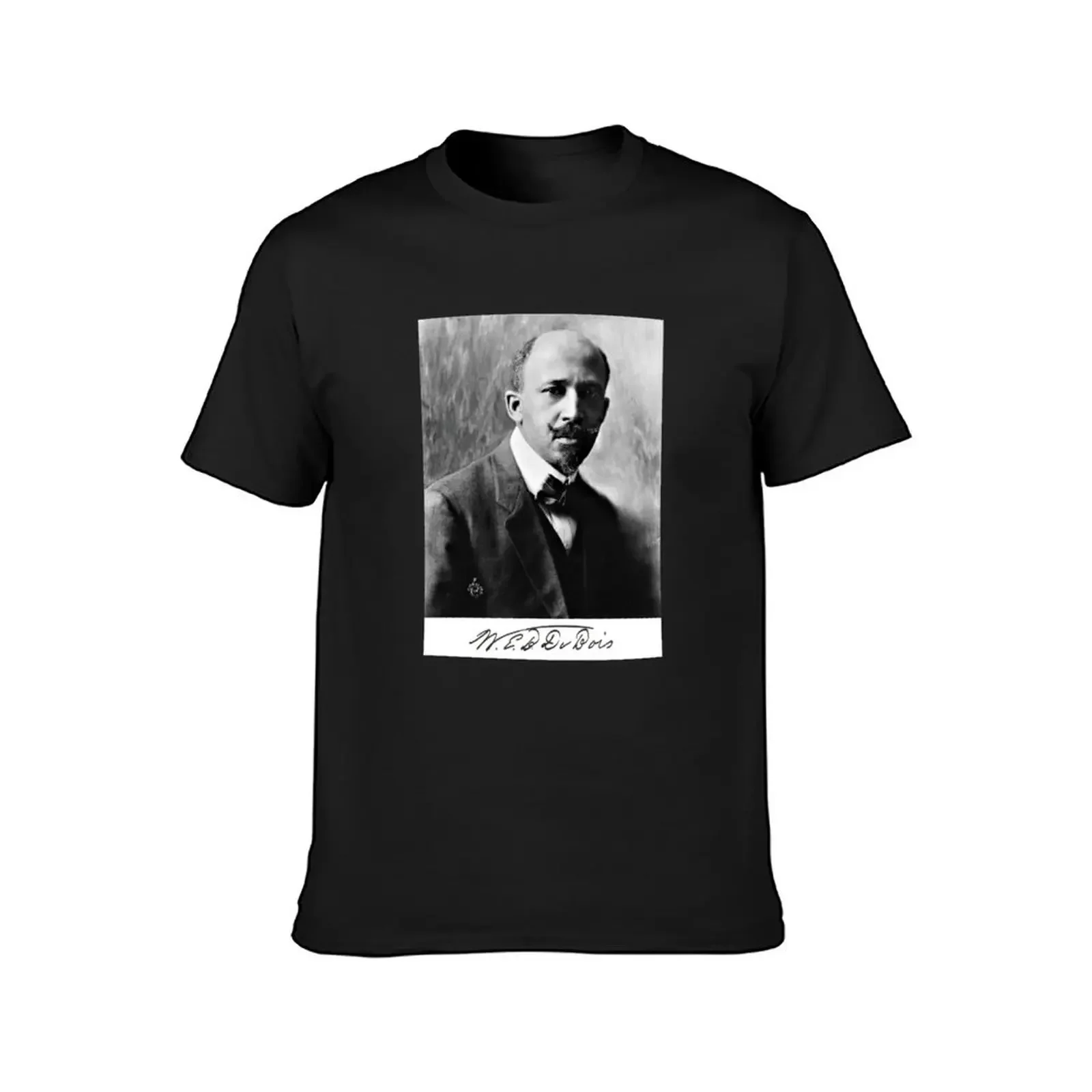 W.E.B DuBois Signature Portrait T-Shirt shirts graphic plus size tops cotton graphic tees mens white t shirts