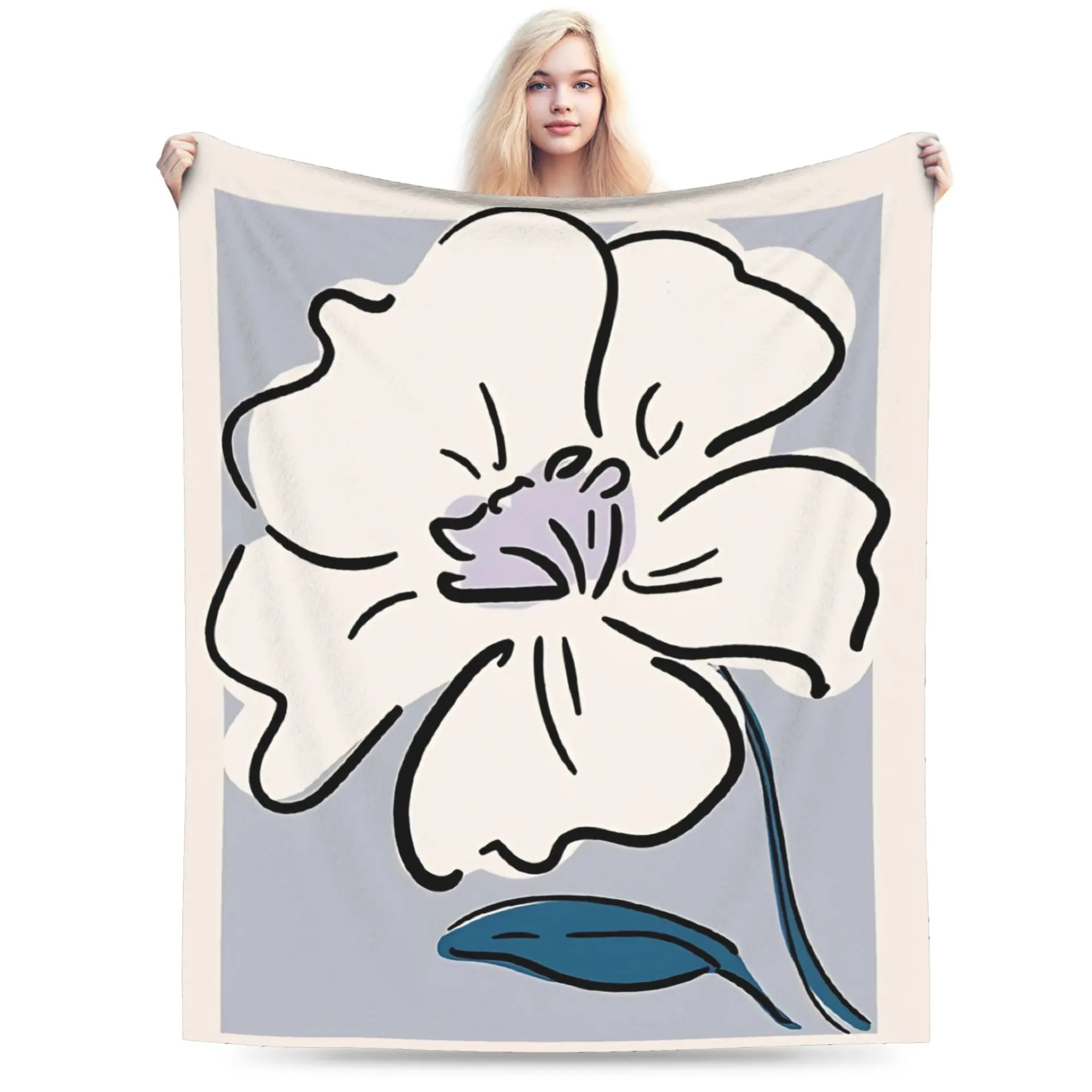 Flower Market  Flannel Blankets Autumn  Super Soft Throw Blanket for Boy Girl Couch Bed Street Trend Bedspread Sofa Bed Cover