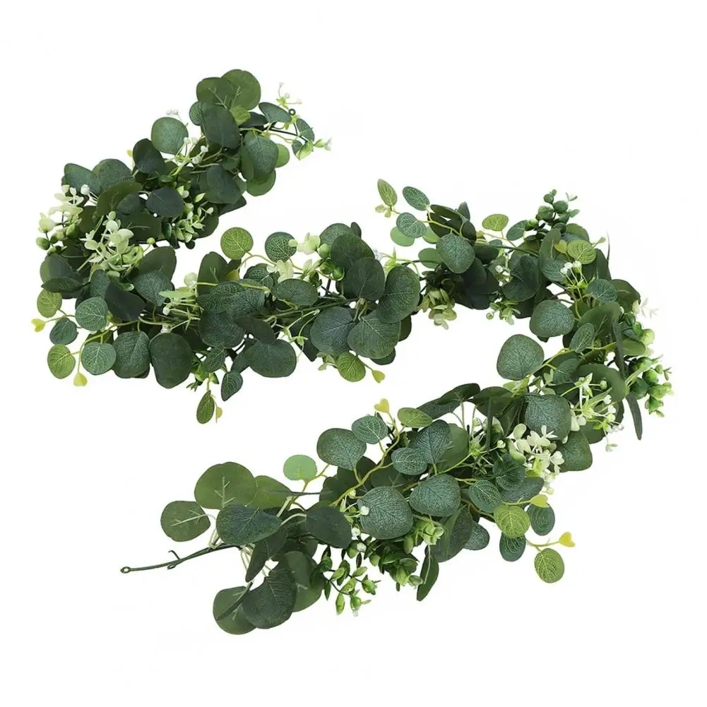 2026 Faux Greenery Garland 6FT Artificial Eucalyptus Garland Fake Eucalyptus Leaves Greenery Garland Faux Hanging Plants Vines f