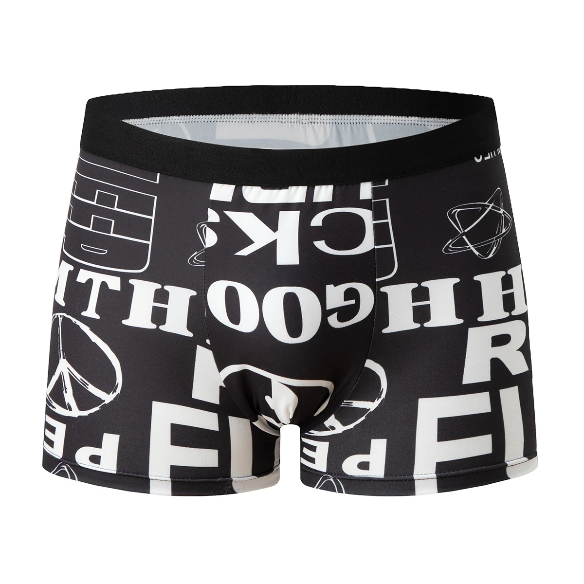4-teiliges Set bedruckter Unterwäsche für Männer und Jugendliche, bequeme flache Boxershorts mit elastischem Bund, mehrfarbige Freizeitshorts – Detail 29