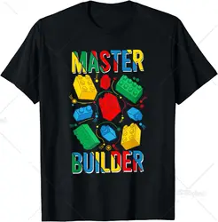 Master Builder Kids Building Blocks Brick Toy Master Builder T-Shirt  Graphic T Shirts  Men Clothing Tops Tees Camisetas