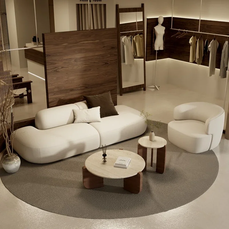 

Straight row sofa sitting area reception women's clothing store small beauty salon homestay office reception