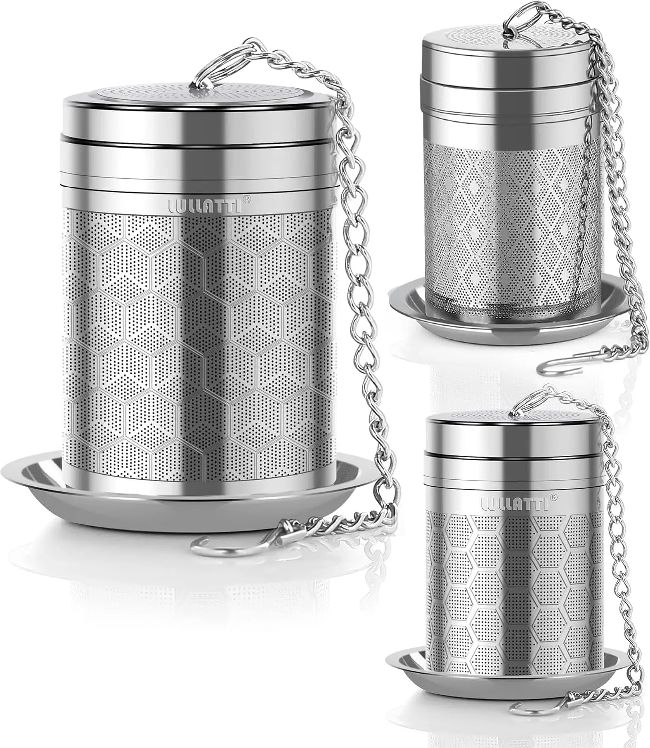 

Tea Balls for Loose Tea, (2+1 Pack) 18/8 Stainless Steel Tea Infuser Set, Extra Fine Mesh Tea Strainers for Brew Tea, Sp