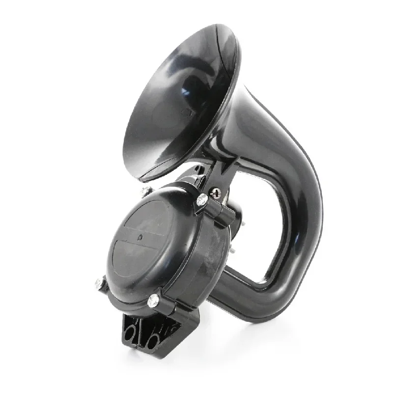 Black Heavy Duty Car Truck Air Horn 130db for MAN Volvo DAF Mercedes Scania Compatible with 0005424621 20383071 81253016015 Car