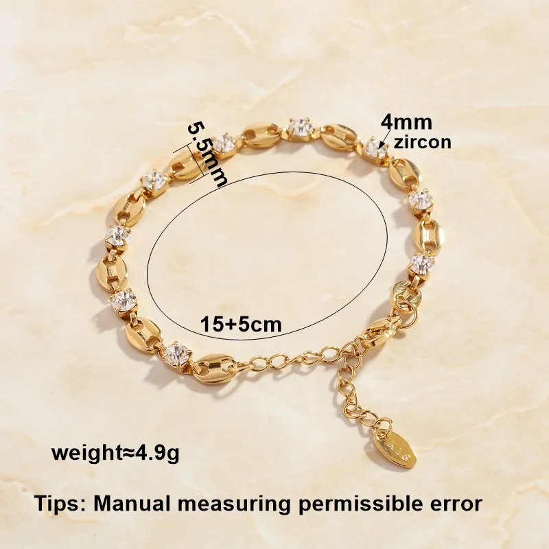 SOMMAR new best friends PVD plated women's bracelet for women Pig Nose Zircon  bangles christmas gift