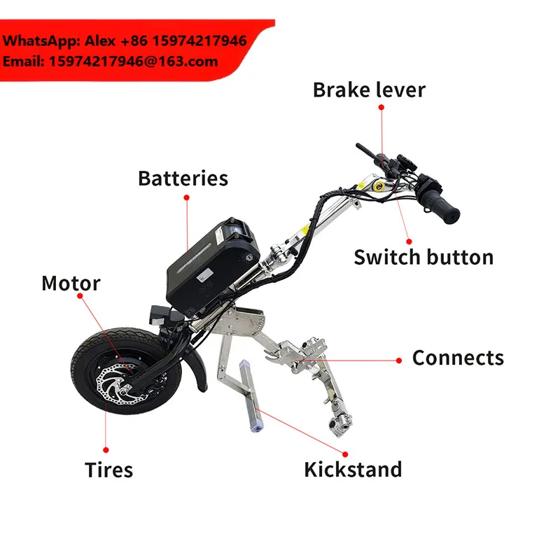 Medical Equipment Electric Power Handcycle Wheelchair Attachment For Disabled